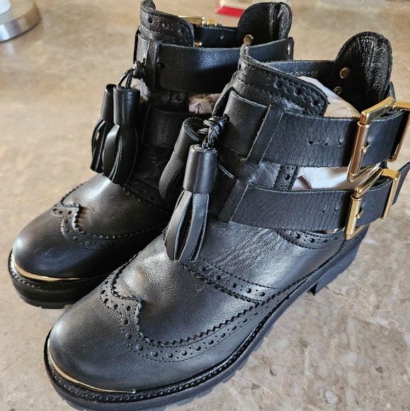 Tomy Bianco women's Leather biker Boots **made in Spain** women's size 7 Euro 36 - Picture 2 of 13